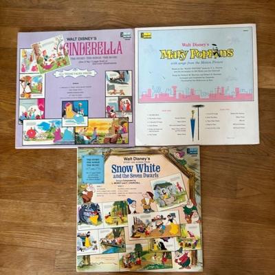 RSN126- Three Vintage Disney Vinyl Records