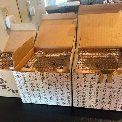 RSN008 - Set of Three Japanese Tabletop Yakuniku Shichirin Charcoal Grill