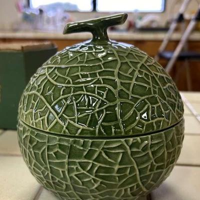 RSN194- Melon Or Cantaloupe Bowl Fine Seyei China Nagoya Japan in Box