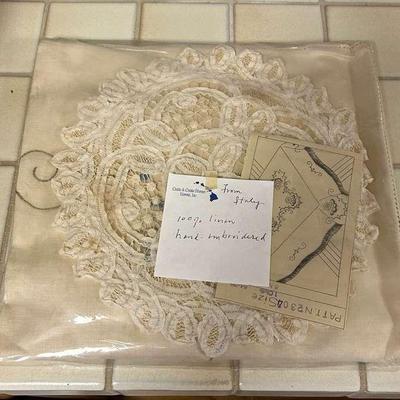 RSN177- 100% Linen Hand Embroidery Made In Italy
