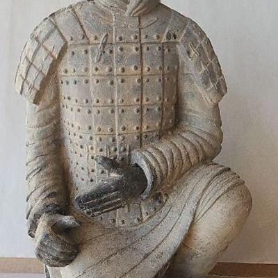 RSN079- Vintage Kneeling TerraCotta Warrior 