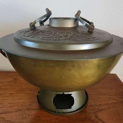 RSN083 - Vintage Korean Brass Hotpot #2