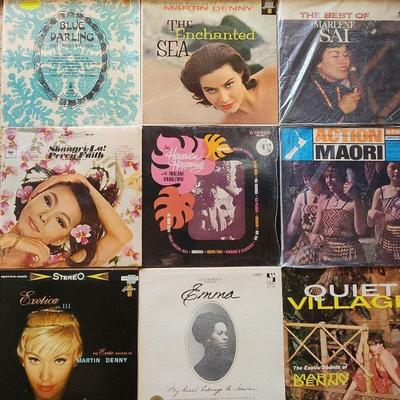 RSN129- Marlene, Emma, Martin Denny Vintage Hawaiian Vinyl Records 33 RPM LPs