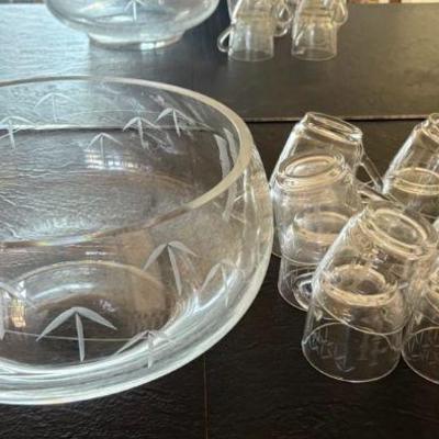 RSN091 -Glass Punchbowl Set