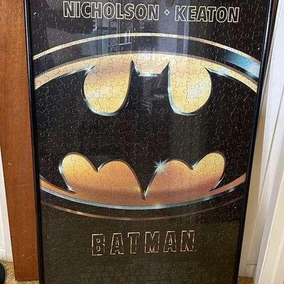 RSN153- Batman Movie Poster Puzzle Framed 