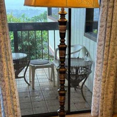 RSN039- Metal Brass? Japanese Floor Lamp 