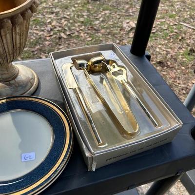 22k gold plated barware set 