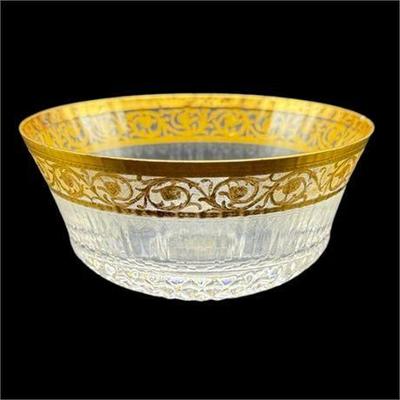 Lot 041   
Saint Louis Crystal Glass Bowl In Gold Thistle