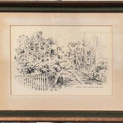 Lot 273   
James F. Murray, Sketch A Quaint Lane In Provincetown, MA