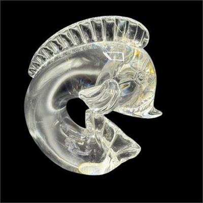 Lot 043   
Steuben Crystal Leaping Dolphin, Signed