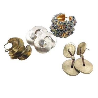 Lot 052   
Contemporary Assorted Fashion Earrings, Four (4)