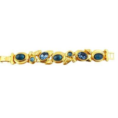 Lot 033  
Brighton "Have Faith" Gold Tone and Sapphire Style Bracelet