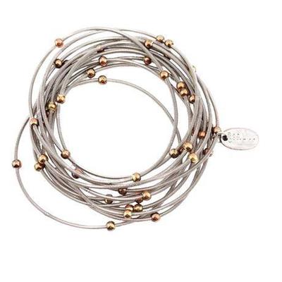 Lot 065 
Sugar Bee NY Bee Charming Piano Wire Bracelets