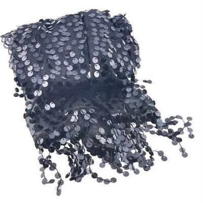 Lot 038   
Vintage Black Sequins on Silk Shaw/Scarf/Wrap