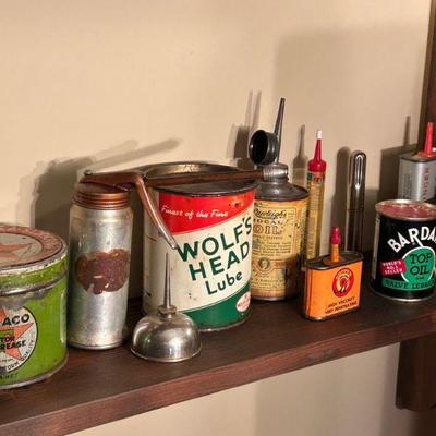 Texaco Motor Cup Grease | Wolf's Head Lube | Rawleigh's Ideal Oil | Hoppe's Lubricating Oil | Bardahi Top Oil and Valve...