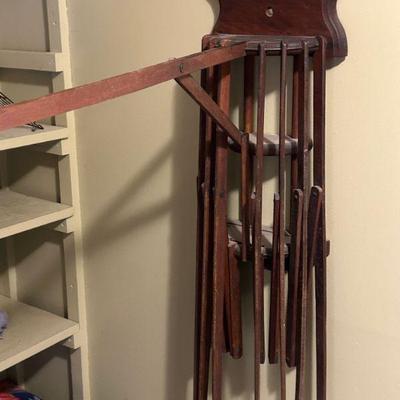 Antique Clothing Wall Drying Rack 