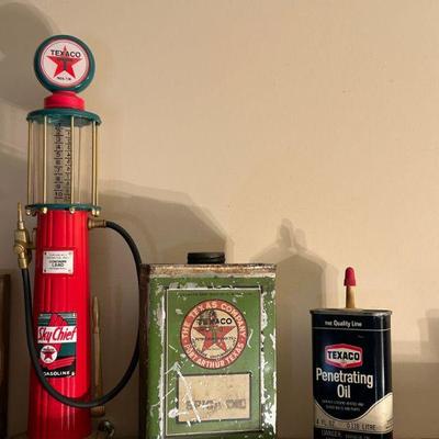 Vintage Texaco Sky Chief | 1920's Texaco Spica 1/8 Gallon Can | Vintage Texaco Penetrating Oil 