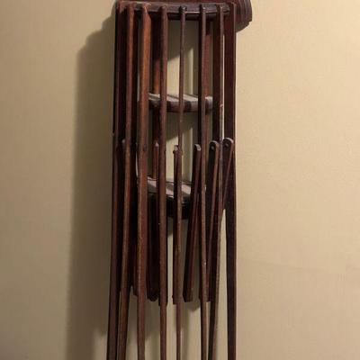 Antique Clothing Wall Drying Rack 