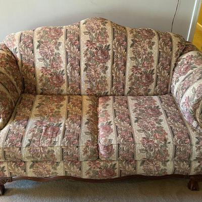 Floral Pattern Loveseat Sofa