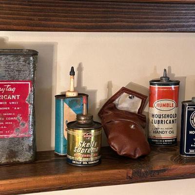 Maytag Lubricant | Skelly Supreme Household Oil | Humble Handy Oil | Marathon Handy Oil | M-F-A Oil Can