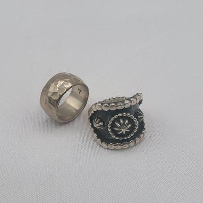 Designer Starburst Ring & Silpada Band SS 20.2gr