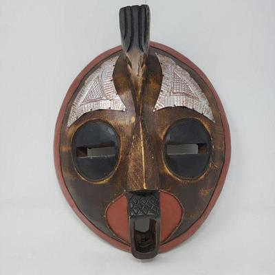 Ghana Handcrafted Wood Tribal Face Mask Wall Decor