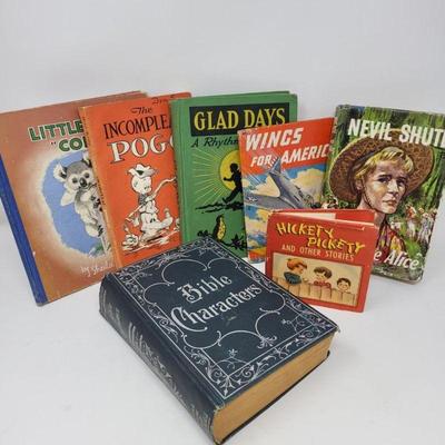 Vintage Books - Bible Characters, Hickety Pickety, Glad Days