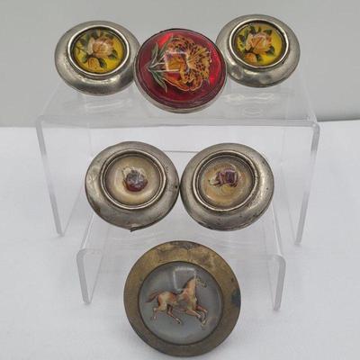 Antique Horse Bridle Buckles - Horse, Dogs & Flowers