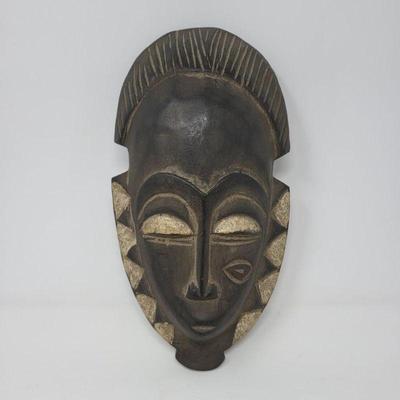Handcrafted Ghana African Wood Tribal Wall Mask