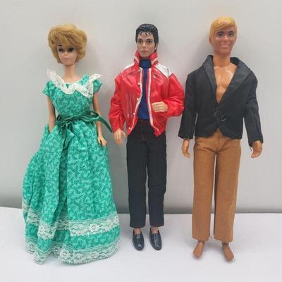 Michael Jackson 1984 and 1968 Barbie & Ken Dolls
