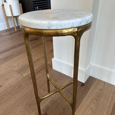 Restoration Hardware - marble top side table