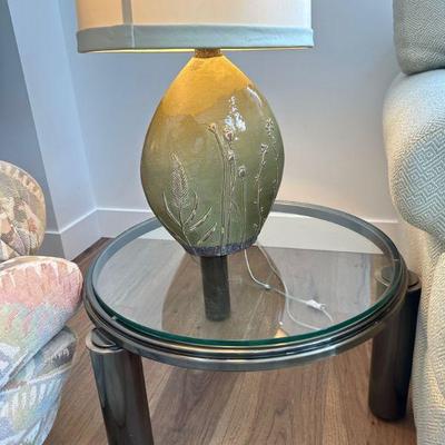 Glass coffee table