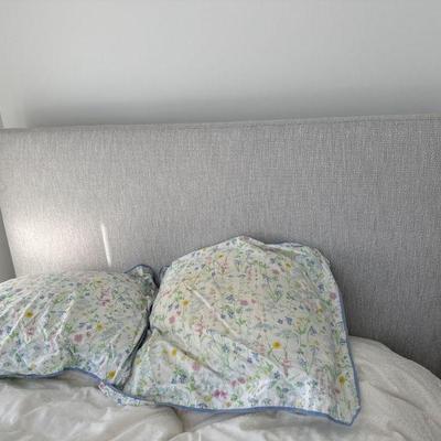 Grey headboard