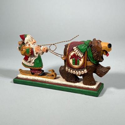 DAVID FRYKMAN CHRISTMAS FIGURE | “Cross-Country Christmas” 1999 Limited Gallery Edition statue by David Frykman, No. 313 of 3000, labeled...