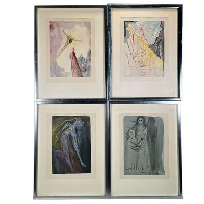 (4pc) SALVADOR DALI (1904-1989) LITHOGRAPHS | The Divine Comedy lithograph set from Salvador Dali including: Paradise 21 or Heaven Canto...