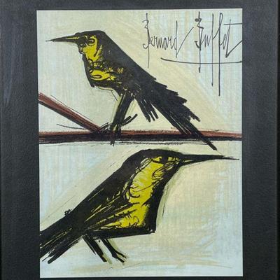 BERNARD BUFFET (French 1928-1999) LITHOGRAPH | Story of Birds. Lithograph on Paper. 12.25 x 9.5 in. sight. Printed signature upper right....
