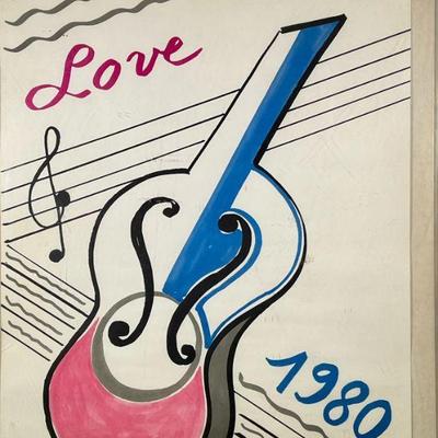 YVES SAINT LAURENT POSTER | "Love" 1980 Yves Saint Laurent poster, in an acrylic frame. - w. 18.25 x l. 24.5 in

Contact All...
