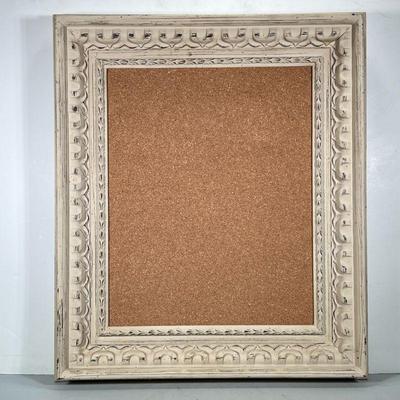 WHITE PAINTED FRAME | Formed white painted frame with cork board backing, 19.5 x 15.5 in. sight. - h. 27.5 x l. 23.5 in (frame)

Contact...