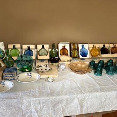 Holly bottle company, railroad insulators, Fenton carnival glass 