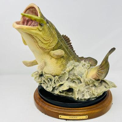 Limited Edition Largemouth Bass in Mid-Strike by Artist Bill Marshall 165/550 Signed