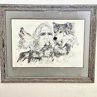 "Wolf Runner and Wild Music" Lithograph LE # 57/300