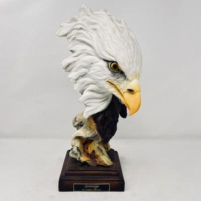 Sovereign Eagle Head Sculpture by Wild Wings- Signed by Stephen Herrero 15" Tall