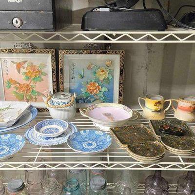 #4070 • Carved Flower Art, Tea Pot & More
