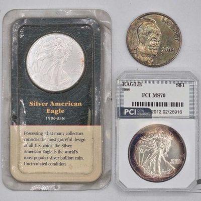 #1250 • (3) 1988-2013 .999 Fine Silver Coins
