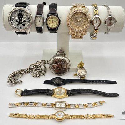 #1156 • (12) Wrist Watches & Pocket Watches
