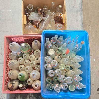 #4088 • (92) Glass Soda Bottles & Medicine Bottles
