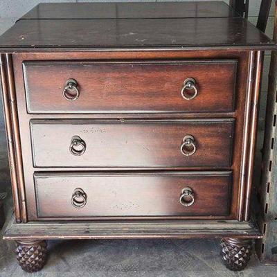 #2422 • (2) Tommy Bahama 3 Drawer Bedside Tables
