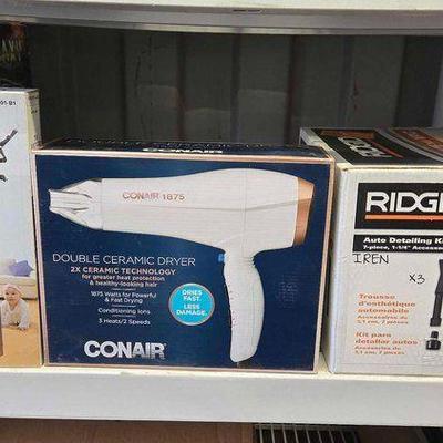#8064 • NEW!!! Auto Detailing Kit, Conair Hairdryer & More
