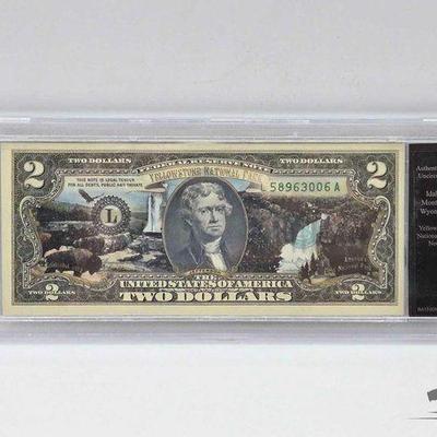 #1508 • Authenticated Uncirculated $2 Idaho, Montana, Wyoming-Yellowstone National Park Note
