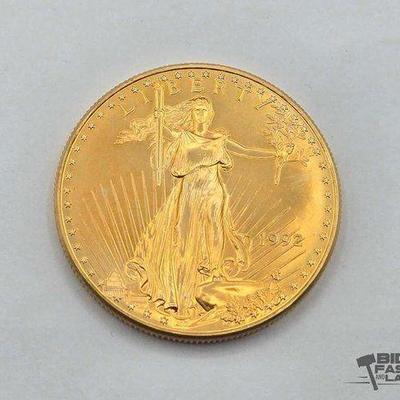 #1204 • 1992 $50 Fine Gold American Eagle Coin, 1oz
